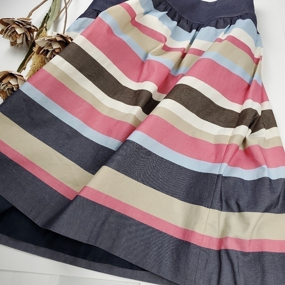 Worth Blue Multicolored Striped Skirt Size 8 - Picture 8 of 14